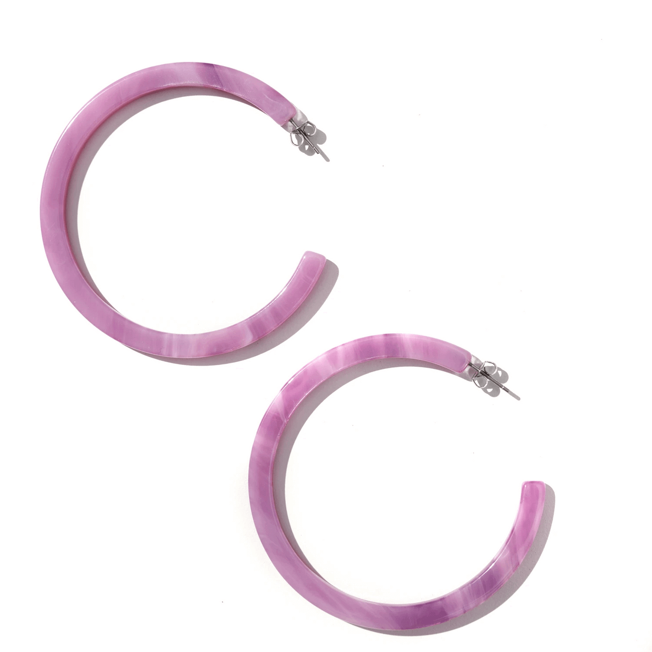 Purple hoop earrings store