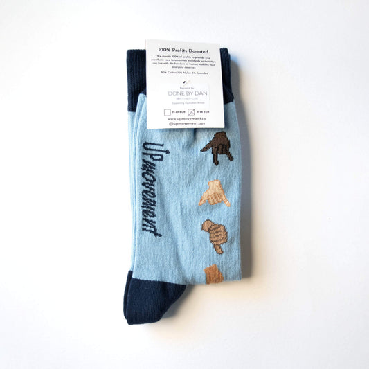 Blue Australian Socks For Good Shaka Socks