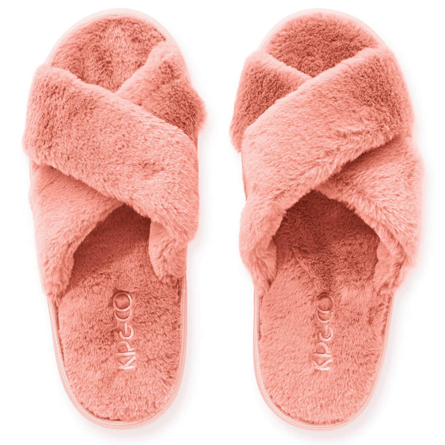 Buy Womens fluffy pink slippers Australia