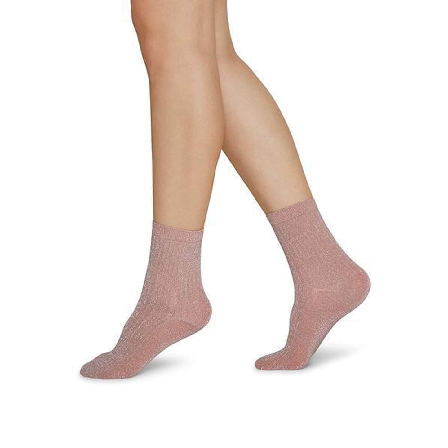 Dusty Rose Shimmer Socks