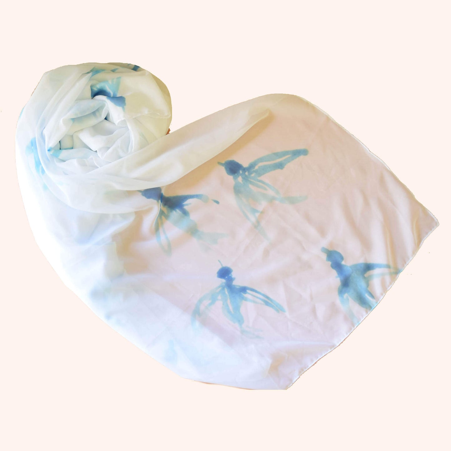 Blue and white bird Summer Scarf