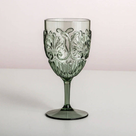 Green Picnic Wine Glass