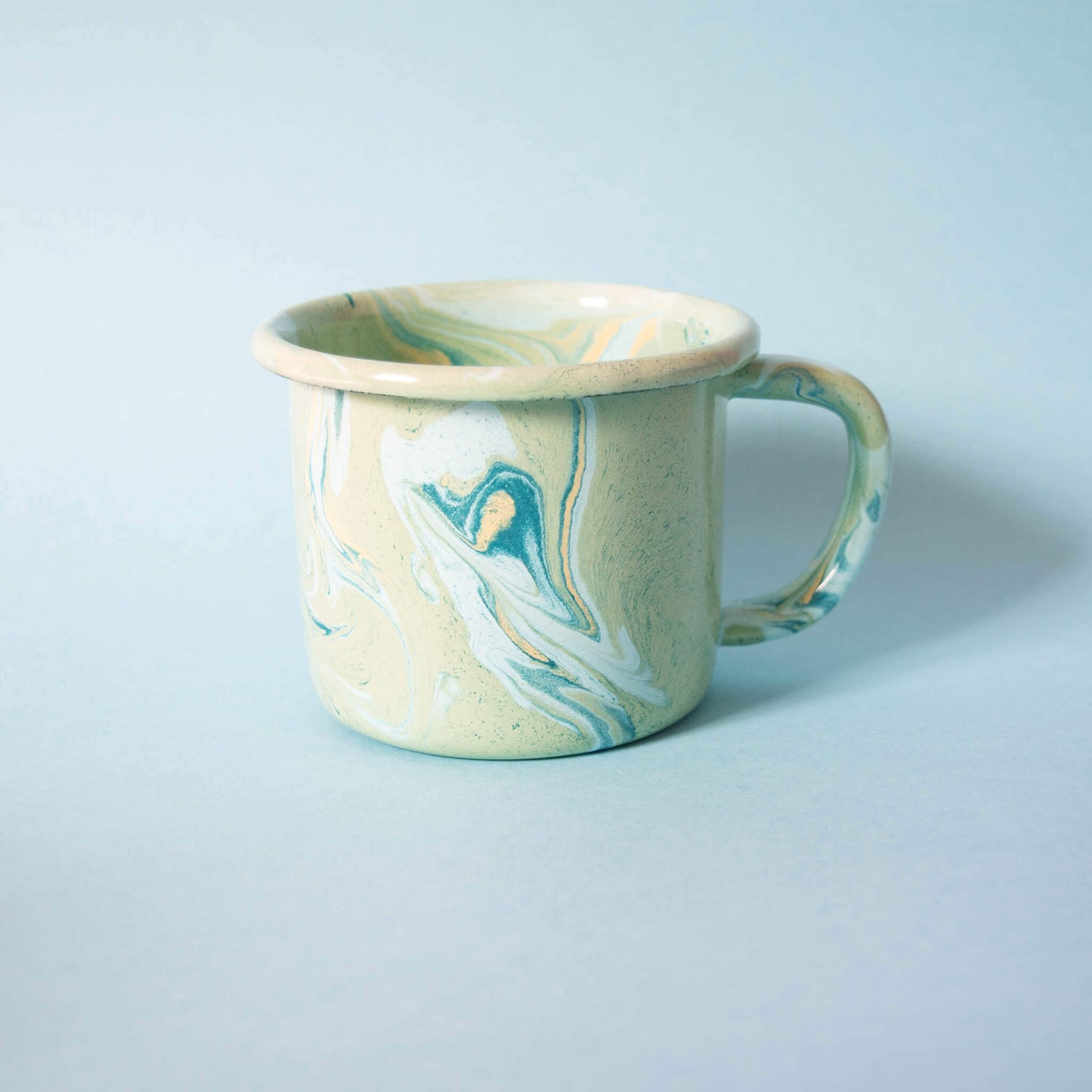 Mint Marble Enamel Mug