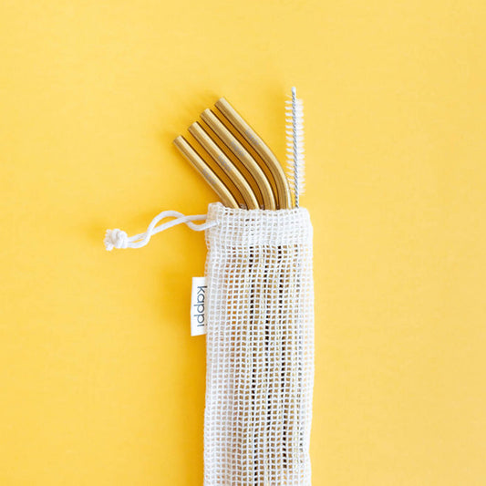 Reusable Gold Stainless Steel Straws