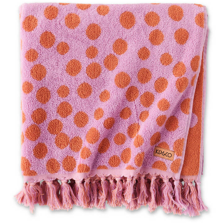 Pink and Orange Bath Towel