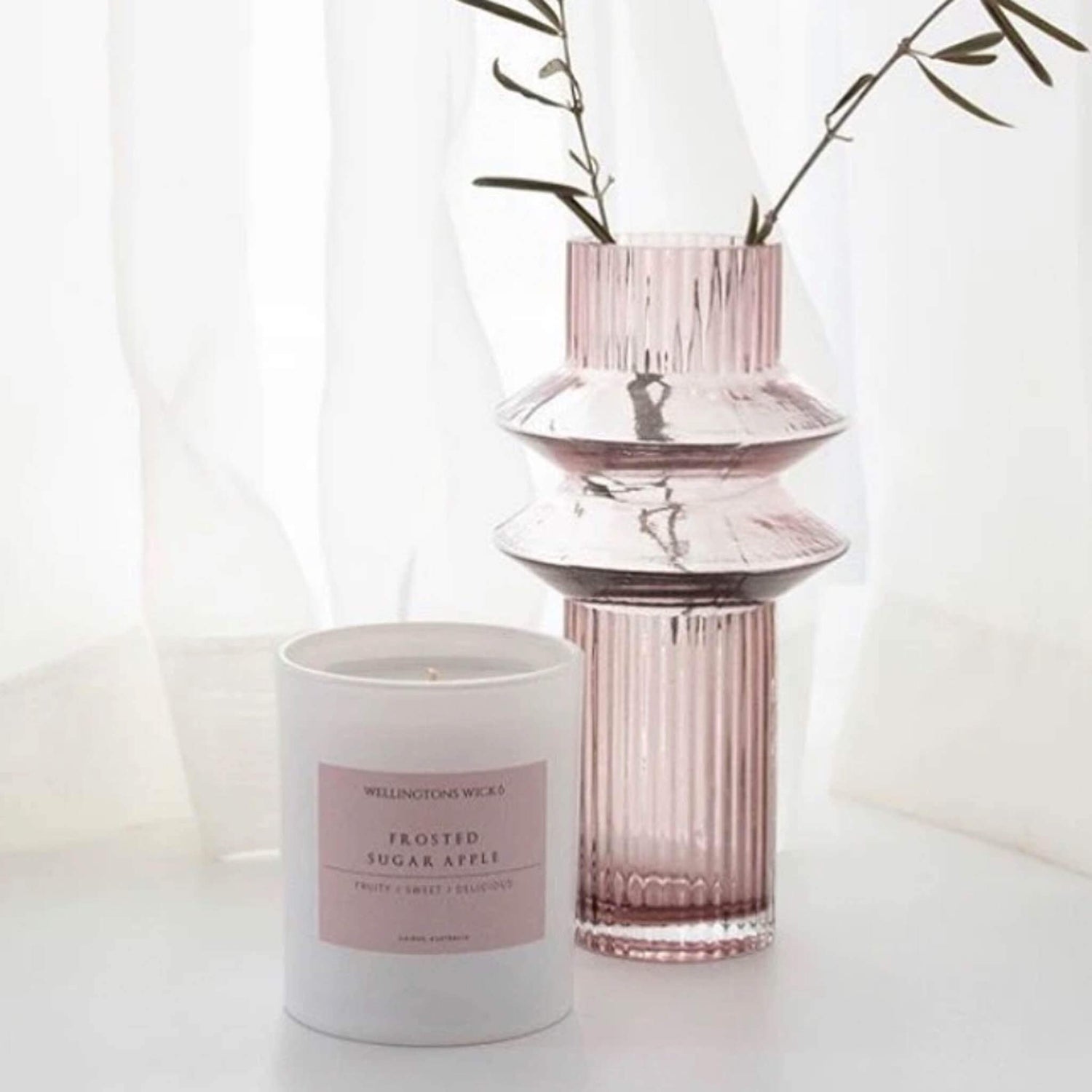 Trendy Australian Home Decor Modern Pink Glass Vase